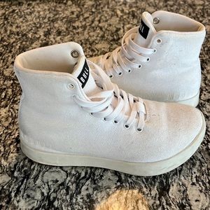 NOBULL hightop trainers, canvas white, size 5.5